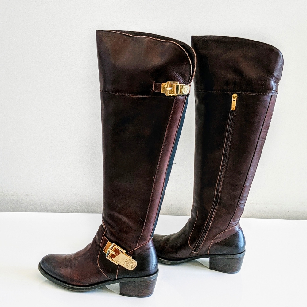 Vince Camuto Knee-high Riding Boots 8 Wide Calf